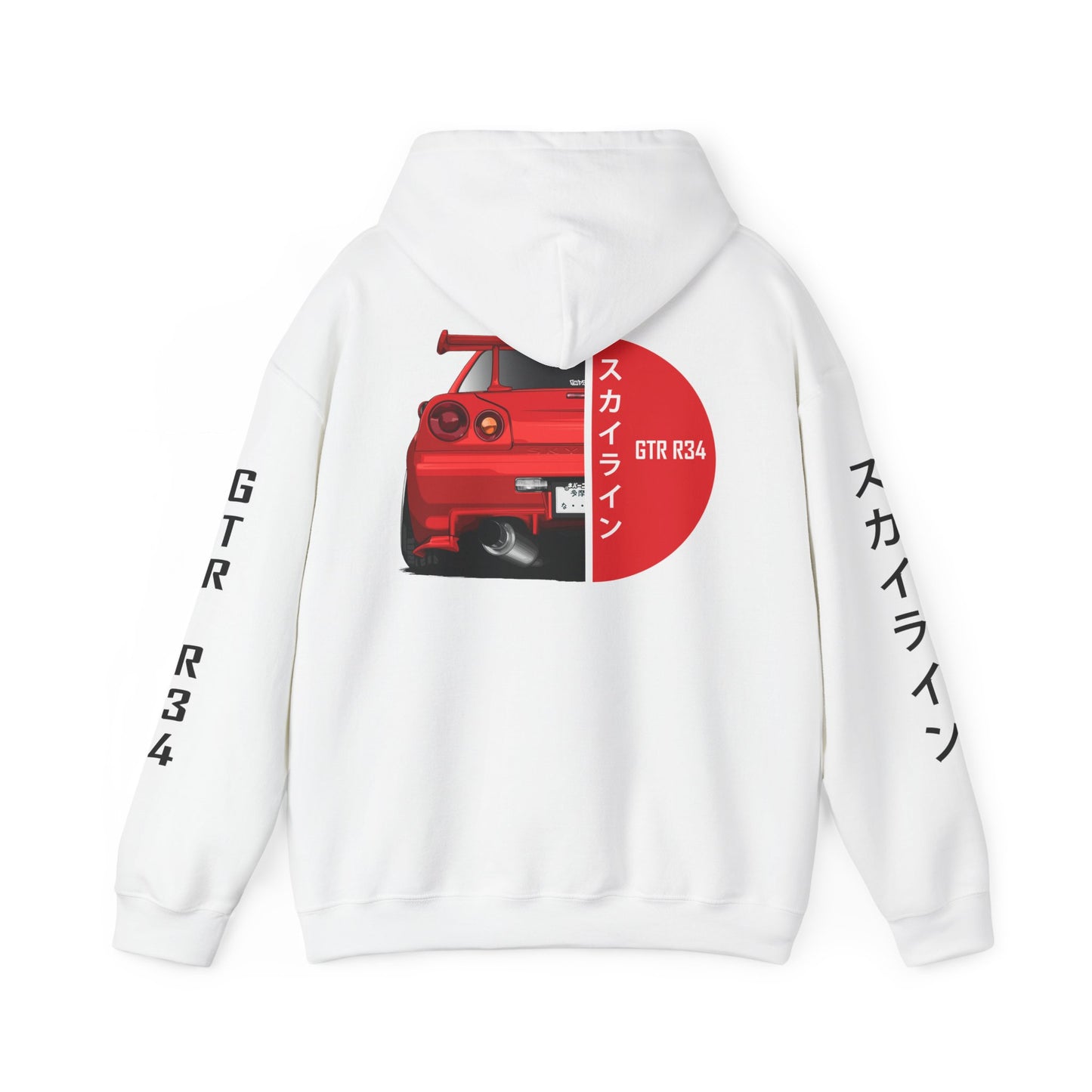 Premium JDM GTR R34 Skyline Hoodie Rising Sun