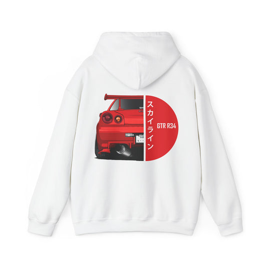 JDM GTR R34 Skyline Hoodie Rising Sun